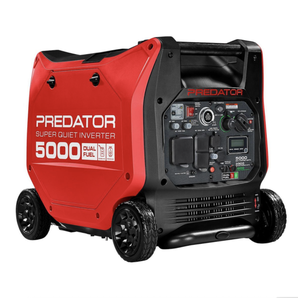Predator 5000 Watt Dual-Fuel Super Quiet Inverter Generator with Remote Start and CO Secure Technology