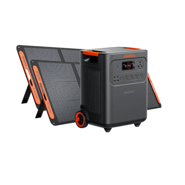 Jackery HomePower 3600 Plus Portable Power Station with 2x 200W Solar Panels, 3600W AC Output, 3584Wh LFP Solar Generator, Expandable up to 21kWh, Essential Home Backup for Home Use, Emergencies, RV