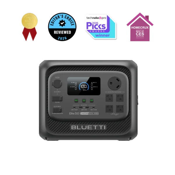 BLUETTI Elite 300 Portable Power Station | 3,014Wh, 2,400W