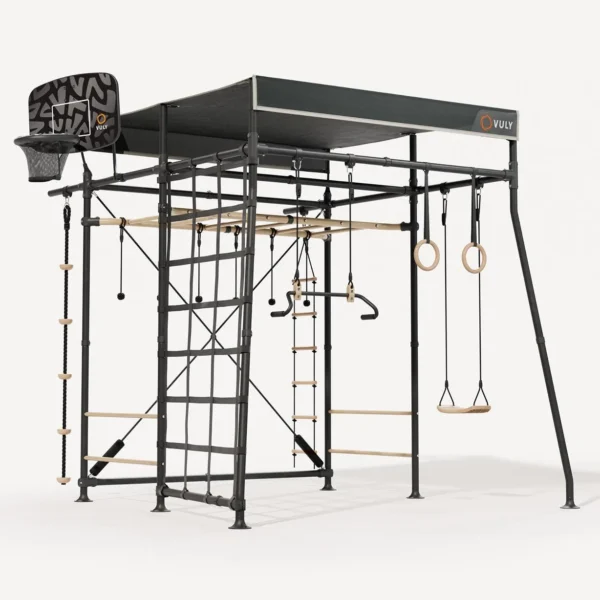 Vuly Small Quest 2.1 Monkey Bars with Instant-Dry Mesh and Shade Roof